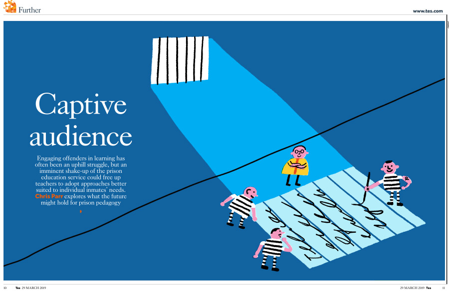 Illustration prison education learning teacher