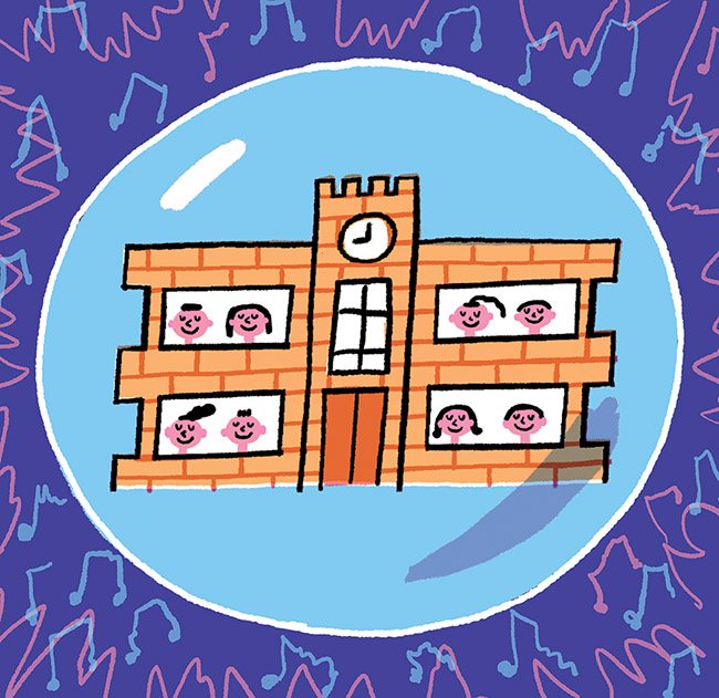 Times Educational Supplement silent corridor sound noise peace quiet speech pupil teacher qyuiet in school concentration pupil bubble peace learning